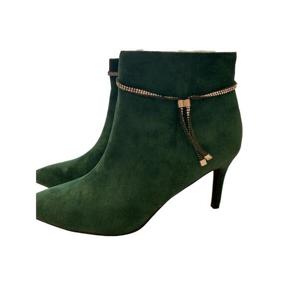 Allegra K Women's Bling Rhinestone Pointed Toe Stiletto Ankle Boots Size 9 - Picture 8 of 12